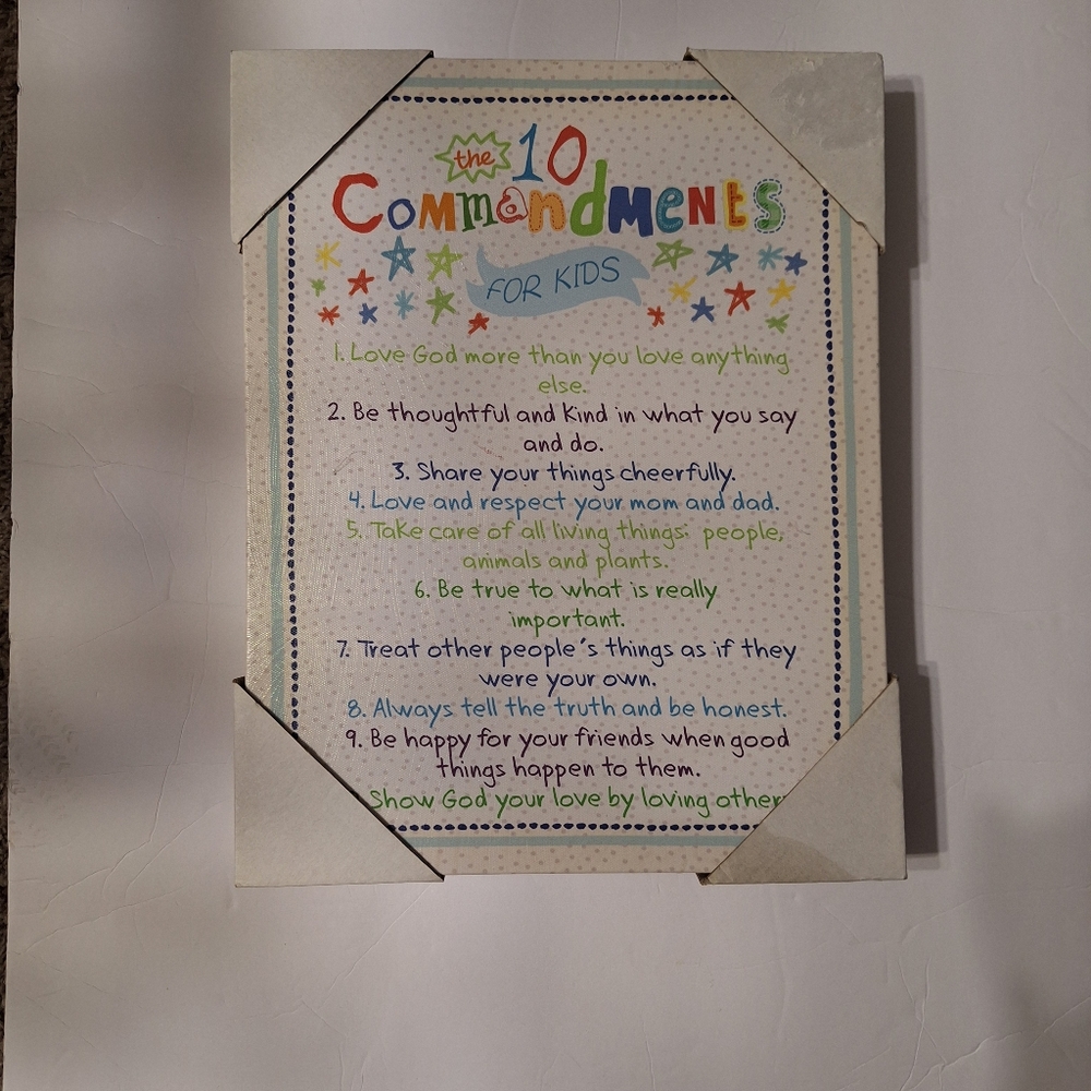 The 10 Commandments for kids Wall Decor - Picture 3 of 10